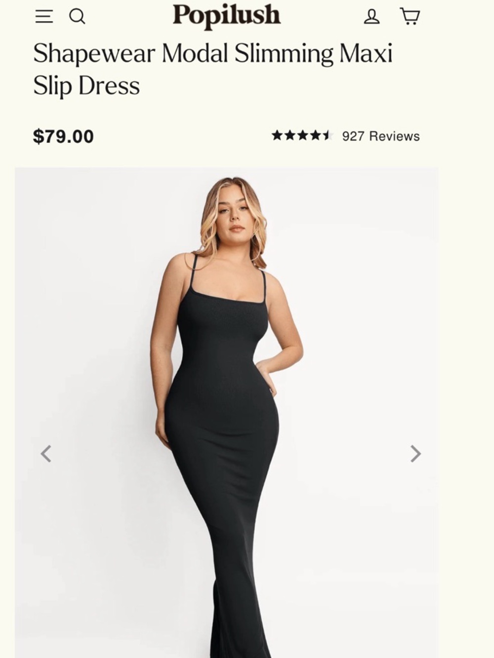 NWT Women's Black Spaghetti-Strap Maxi Dress - Picture 4 of 4